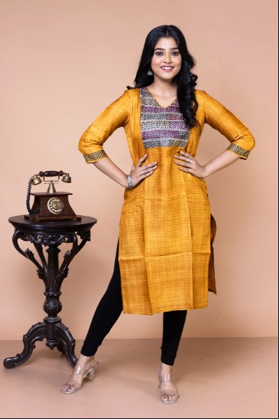 yellow-and-pink-tussar-silk-kurti-ts-kr-0017