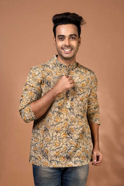 kalamkari-hand-block-printed-cotton-short-kurta-for-men-mn-sk-0015