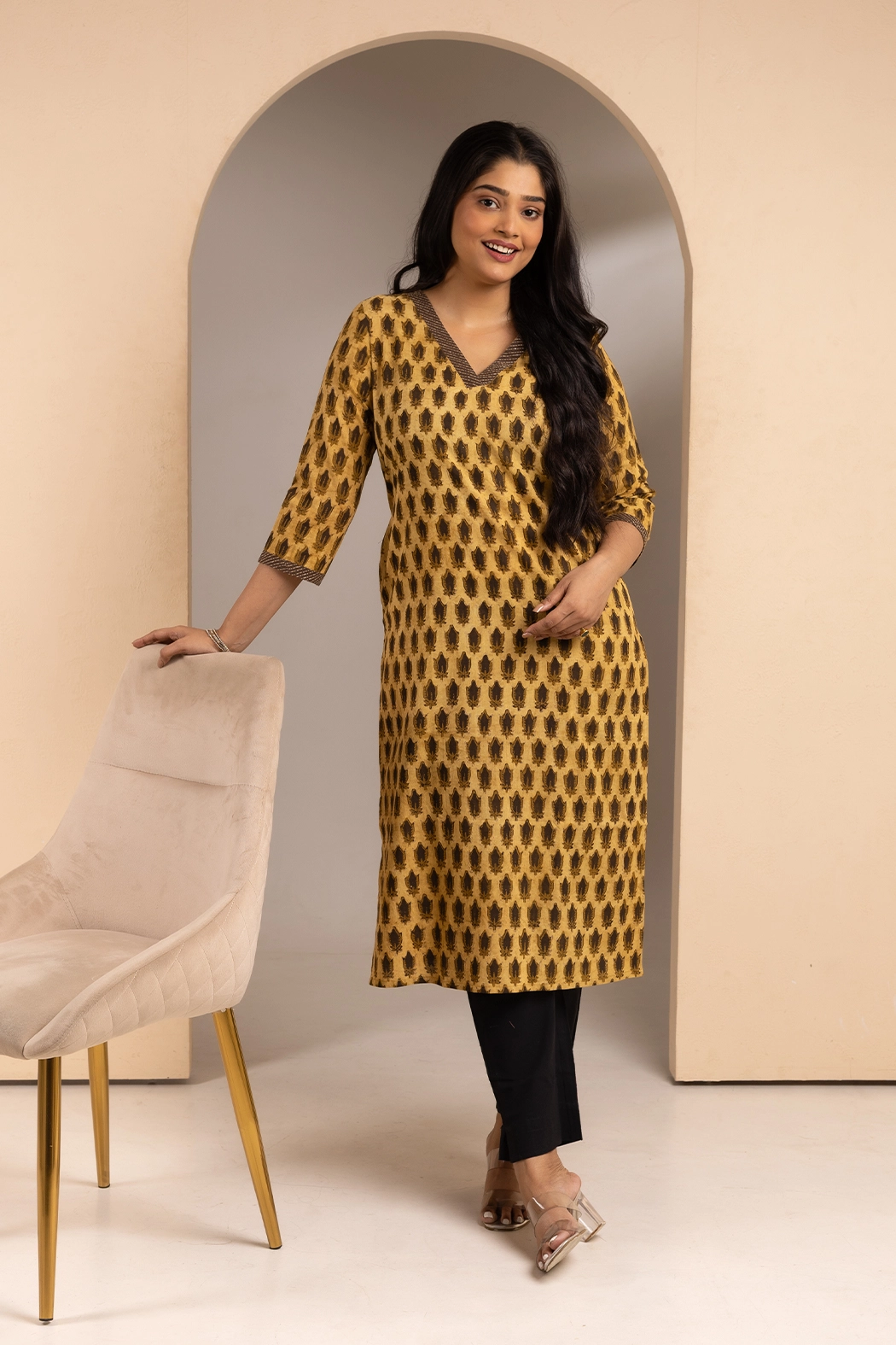 v-neck-bagru-ajrakh-cotton-kurta-kr-bg-aj-0031