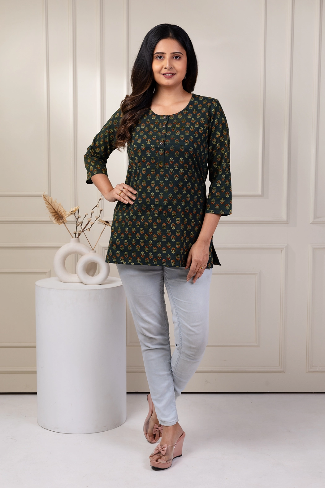 greean-ajrakh-hand-block-printed-top-tp-aj-0001