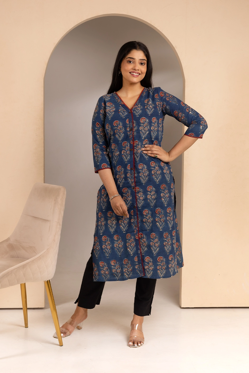 blue-ajrakh-cotton-kurta-kr-aj-0053