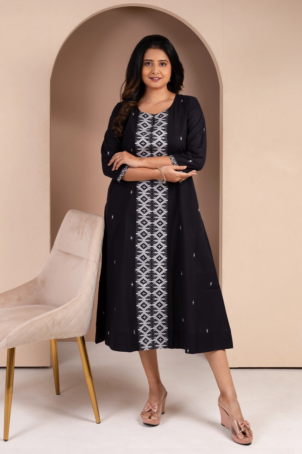 black-dhakai-jamdani-dress-dr-jd-0004
