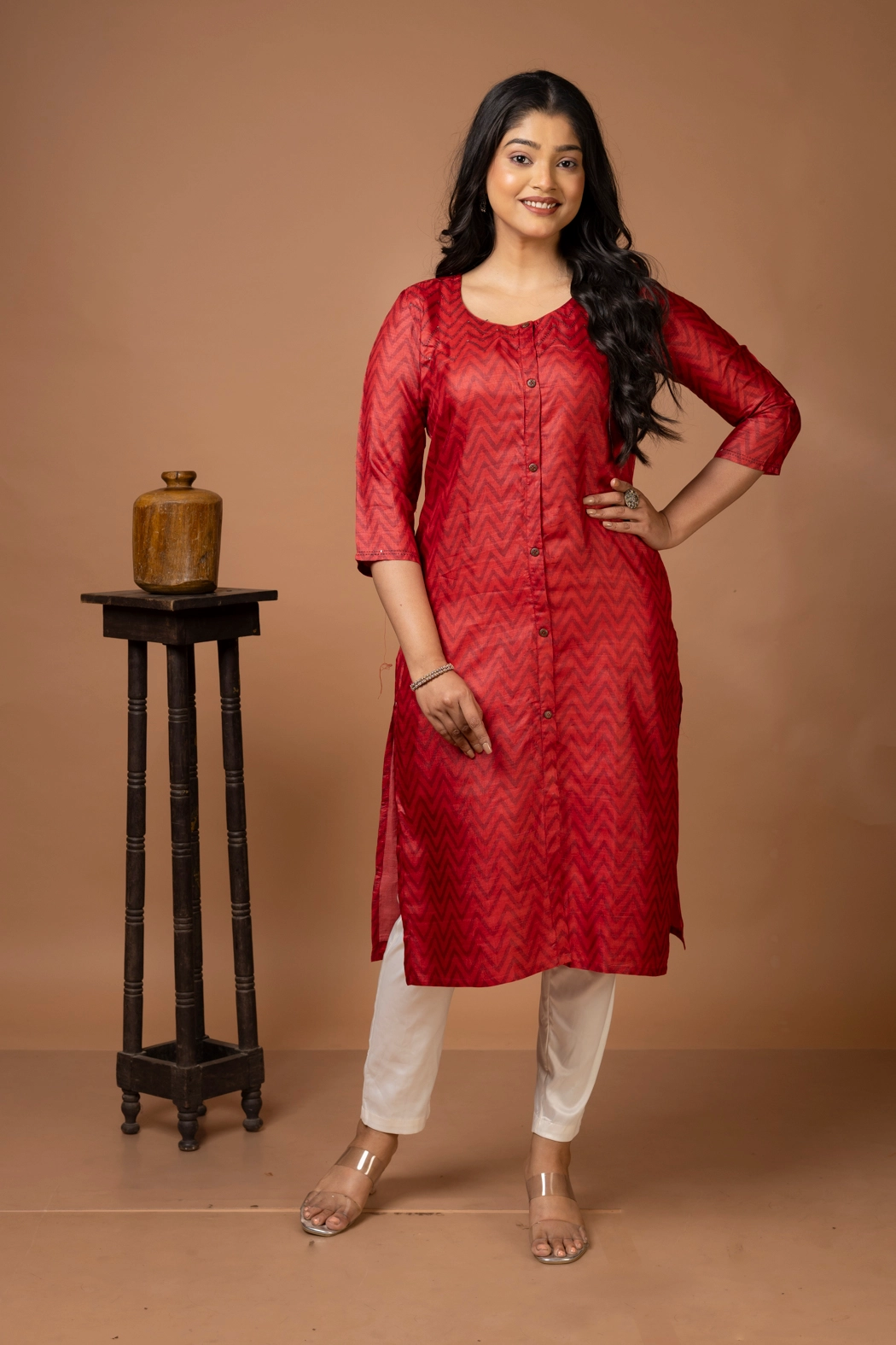 red-hand-block-printed-tussar-kurta-kr-ts-0063