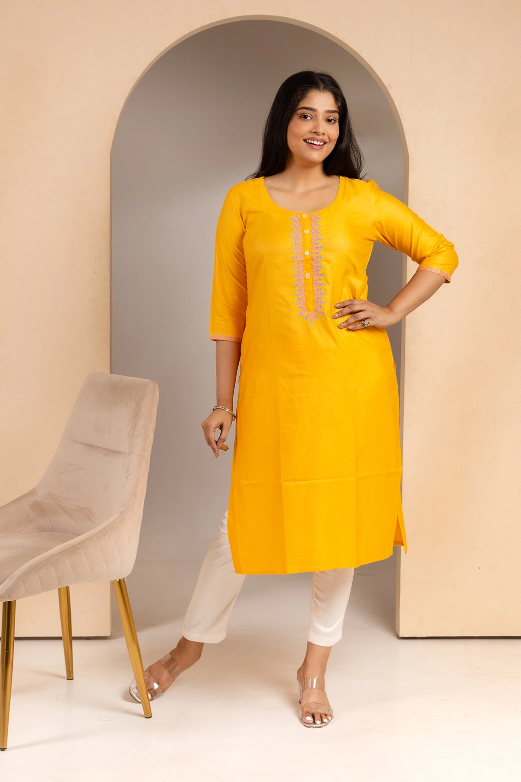 yellow-viscose-tussar-silk-kurta-kr-vs-0011