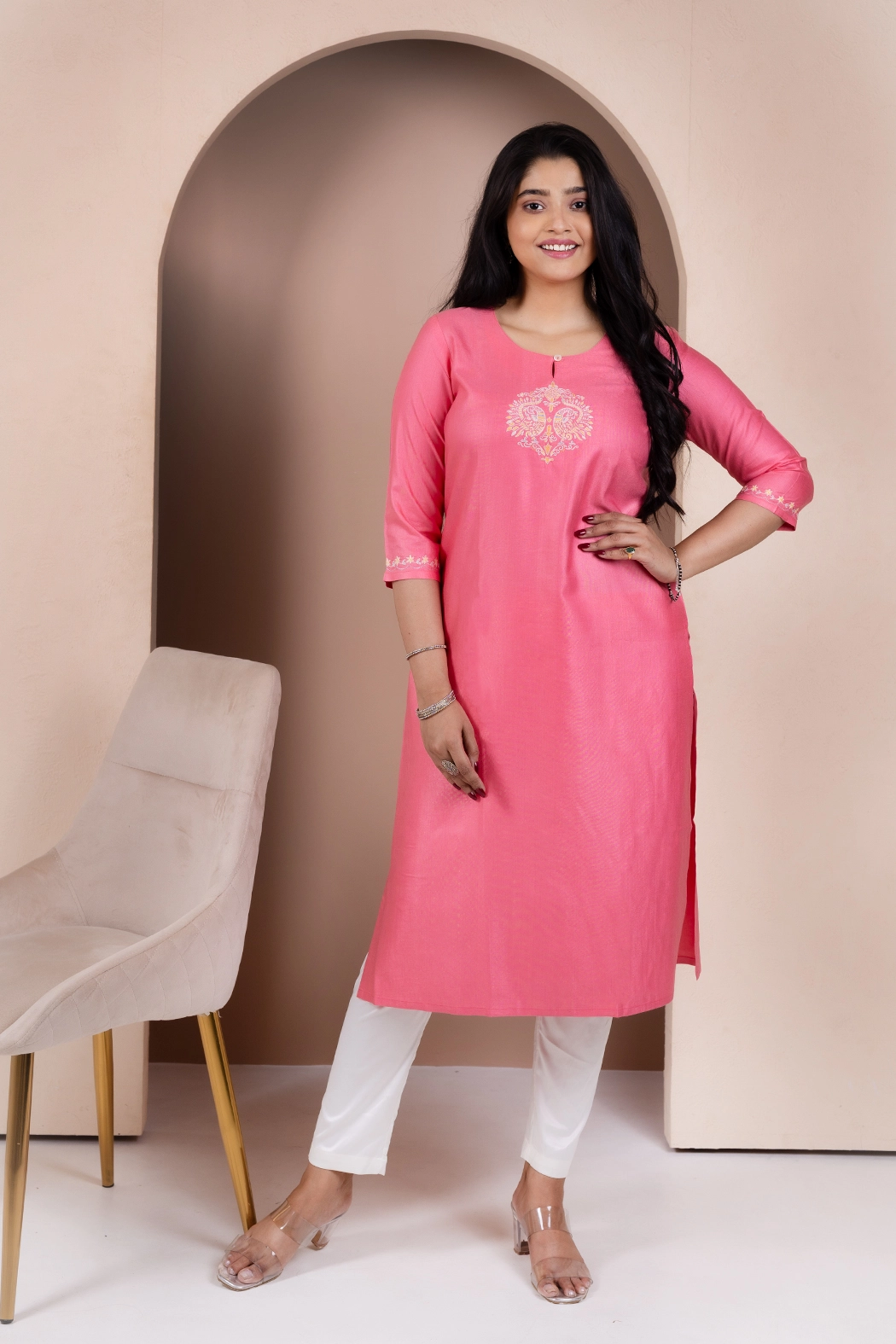 peach-viscose-tussar-silk-kurta-kr-vs-0009