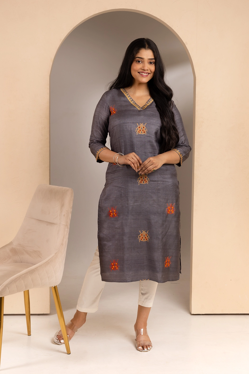 v-neck-tussar-silk-kurta-kr-ts-0102