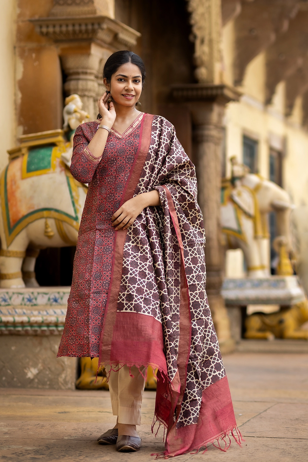 maroon-tussar-silk-kurta-kr-ts-0110
