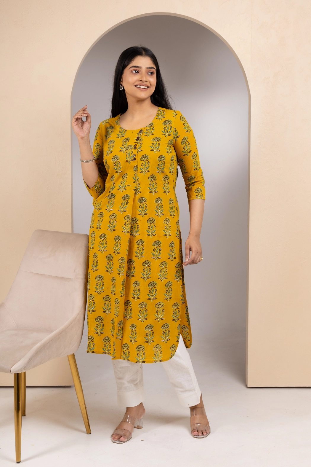 ajrakh-yellow-cotton-kurta-kr-aj-0059