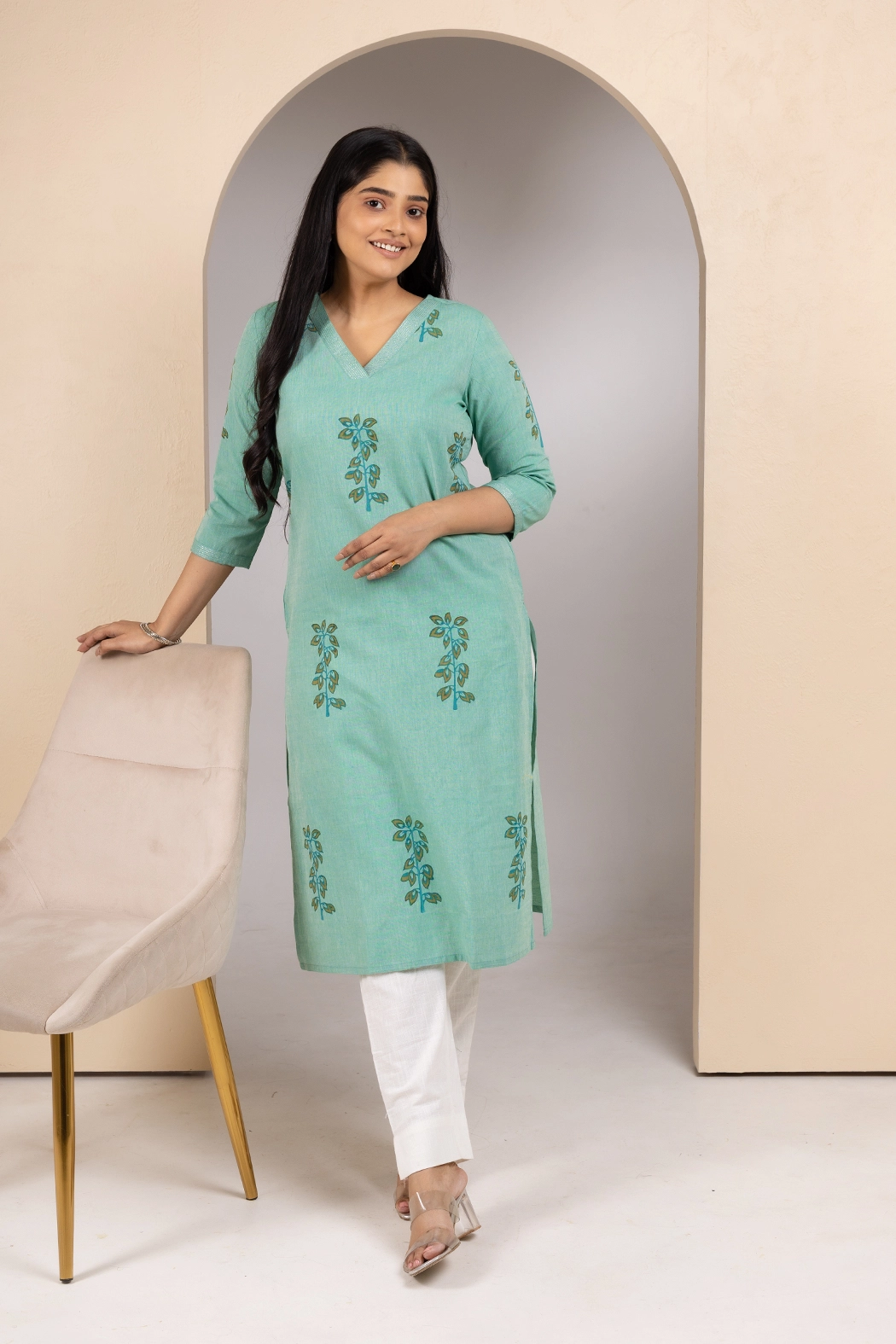 green-cotton-kurta-kr-sl-pr-0086