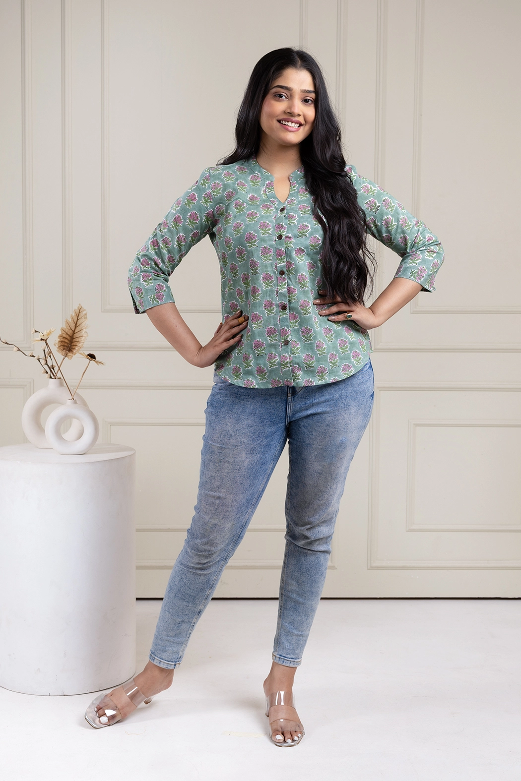 green-bagru-printed-womens-shirt-st-wm-bg-0039