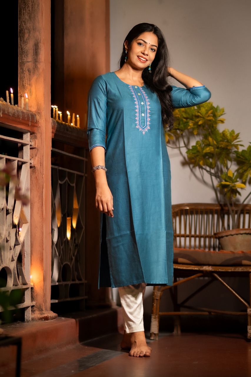 teal-blue-viscose-tussar-silk-kurta-kr-vs-0018
