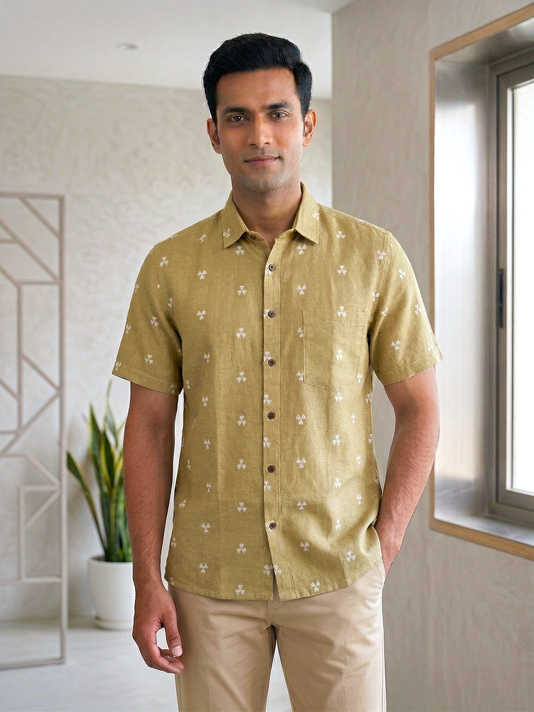 yellow-mens-cotton-half-shirt-mn-st-0168