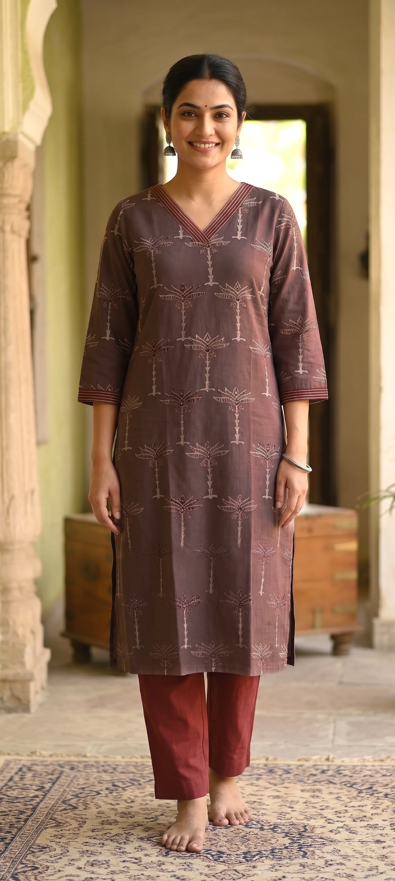 brown-ajrak-kurta-set-st-aj-0001
